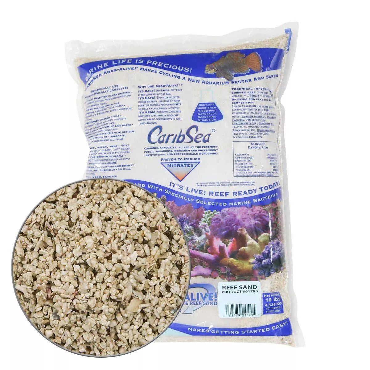 CaribSea Arag-Alive Live Aragonite Reef Sand - Special Grade Reef Sand