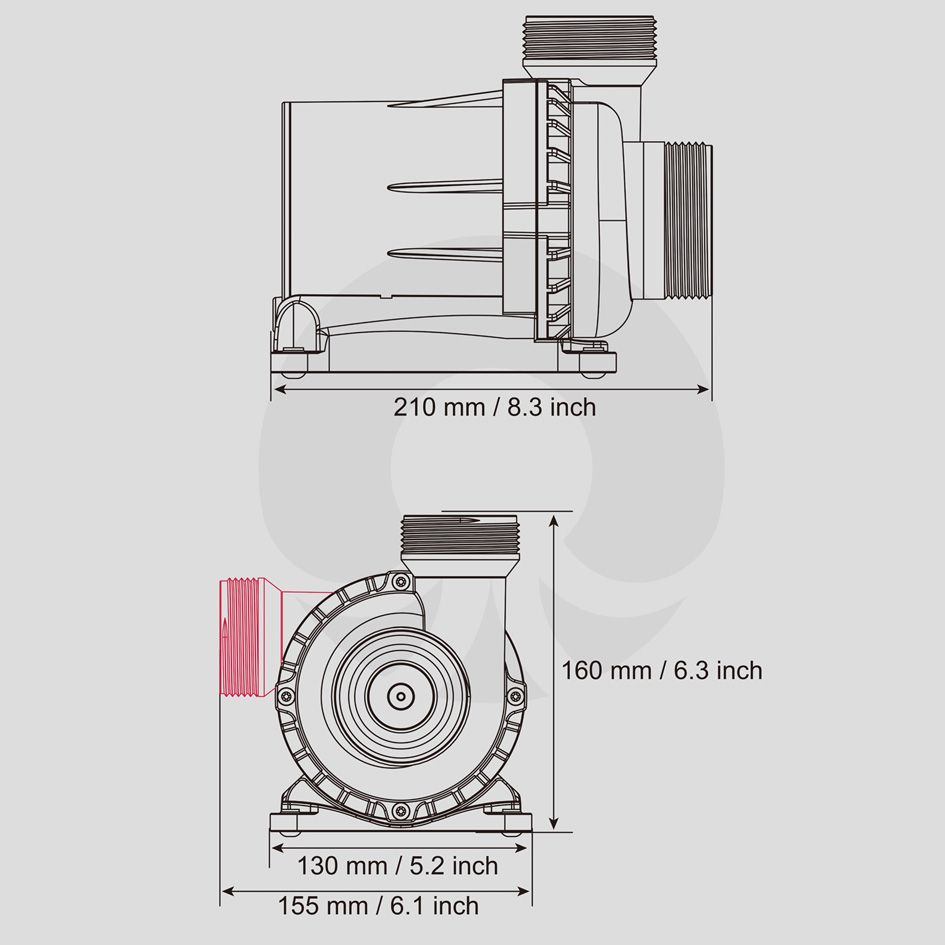 VarioS 10 Controllable DC Return Pump (4220 GPH)