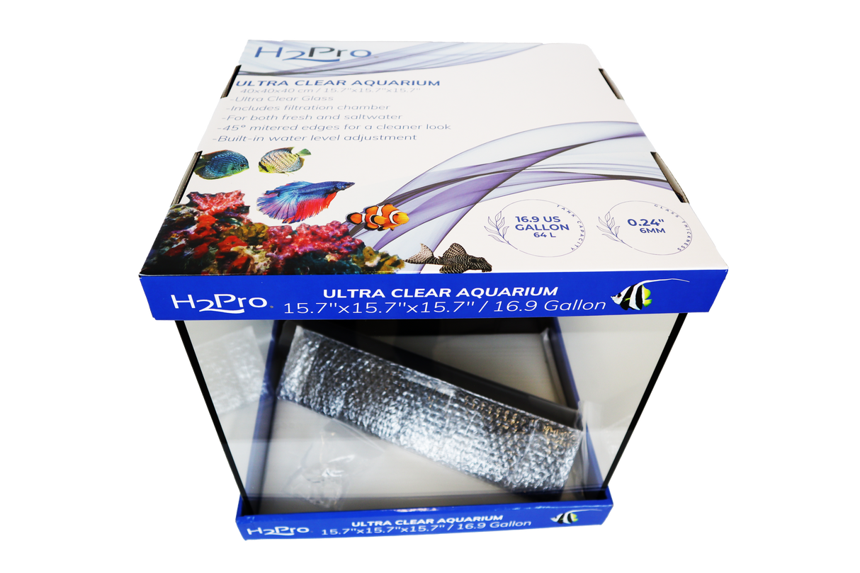H2Pro 16.9 Gallon CUBE Aquarium