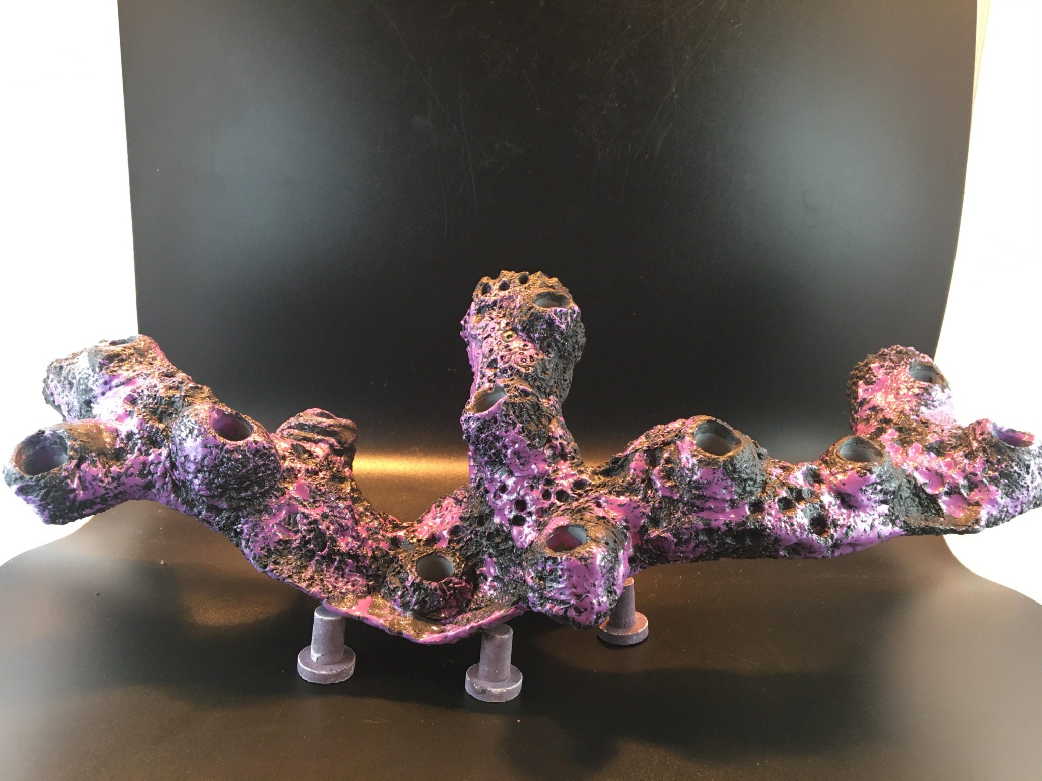 Magnetic 12 Holed Coral Branch Rock Frag Display - Aqua Rocks