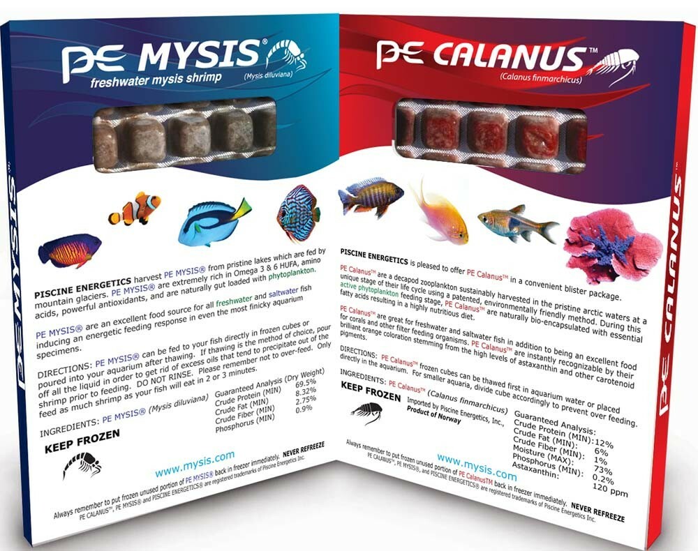 Piscine Energetics Frozen Mysis-Calanus Twin Pack